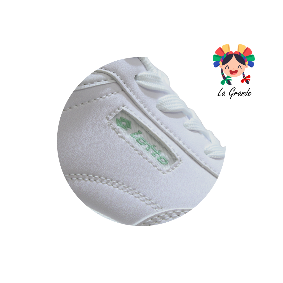 9H580107 LOTTO Blanco Verde Tenis Casua para Dama
