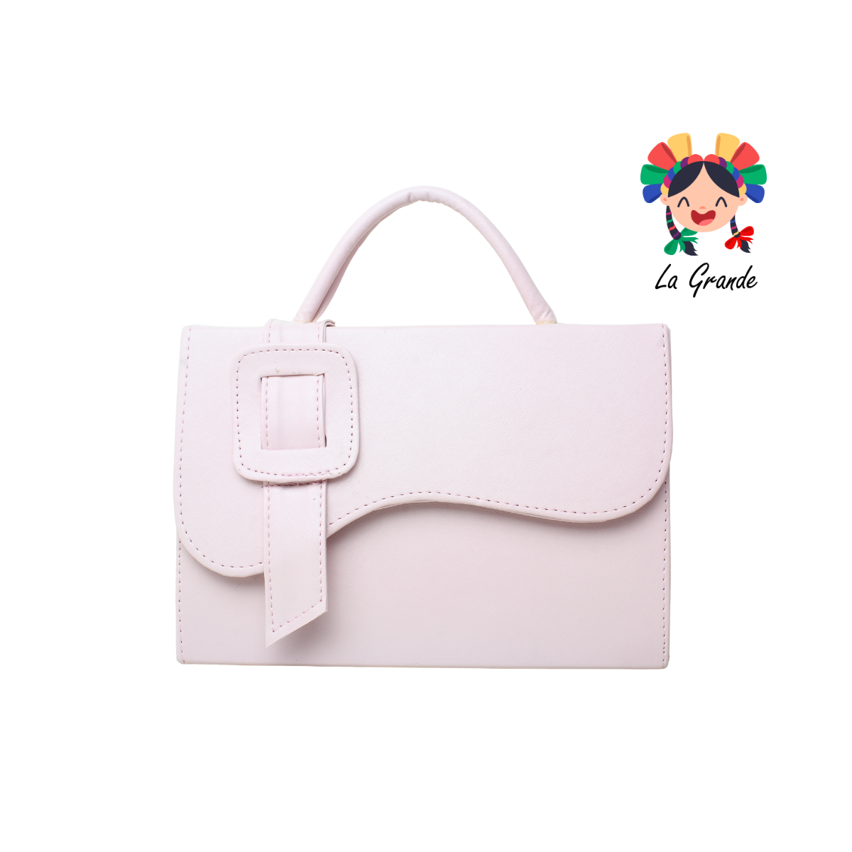 018 Bolsa Rosa Cinturon tipo Cajita para Dama