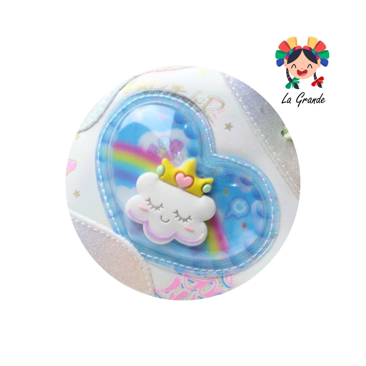 140 NUBE ON KIDS Blanco Multicolor Tenis Casual con Luz Led para Niña