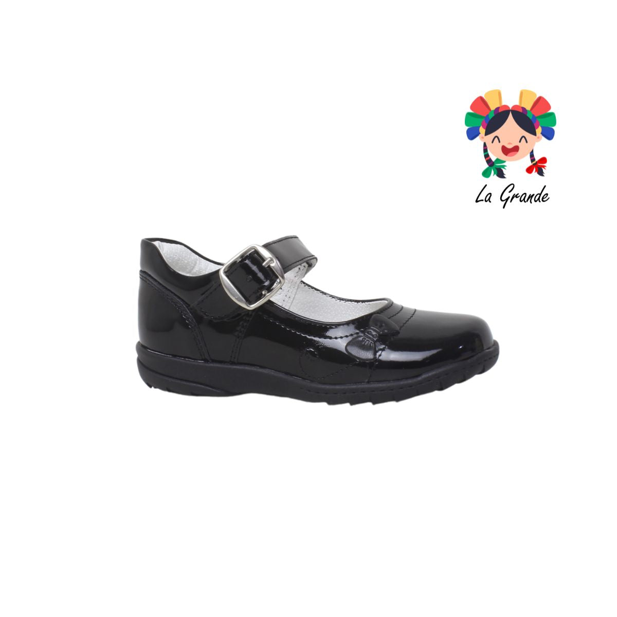 142 GABRIELA Negro Charol Zapato Escolar Suela Givsa para Niña