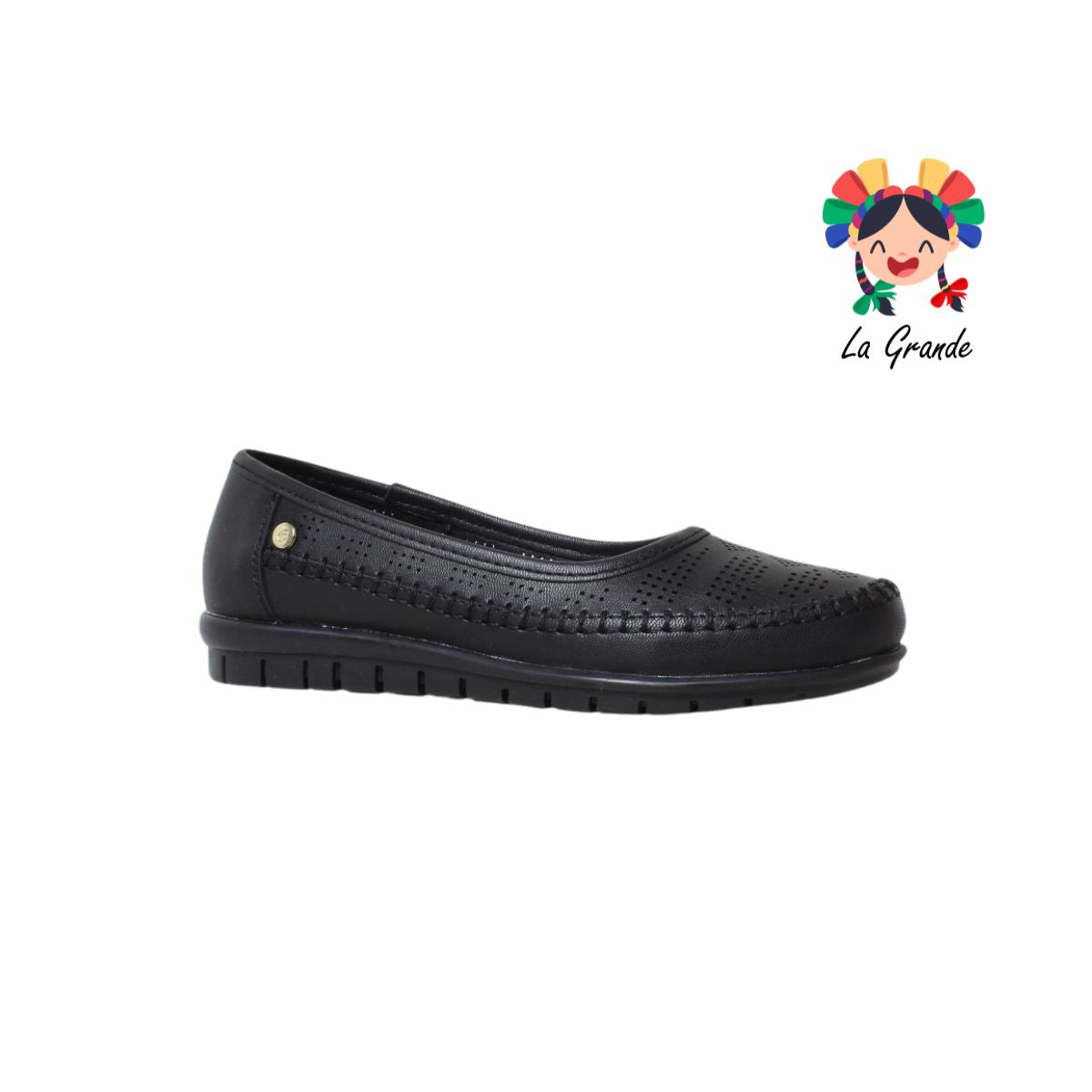 1457 ETNIA Negro Cabra Zapato Casual para Dama