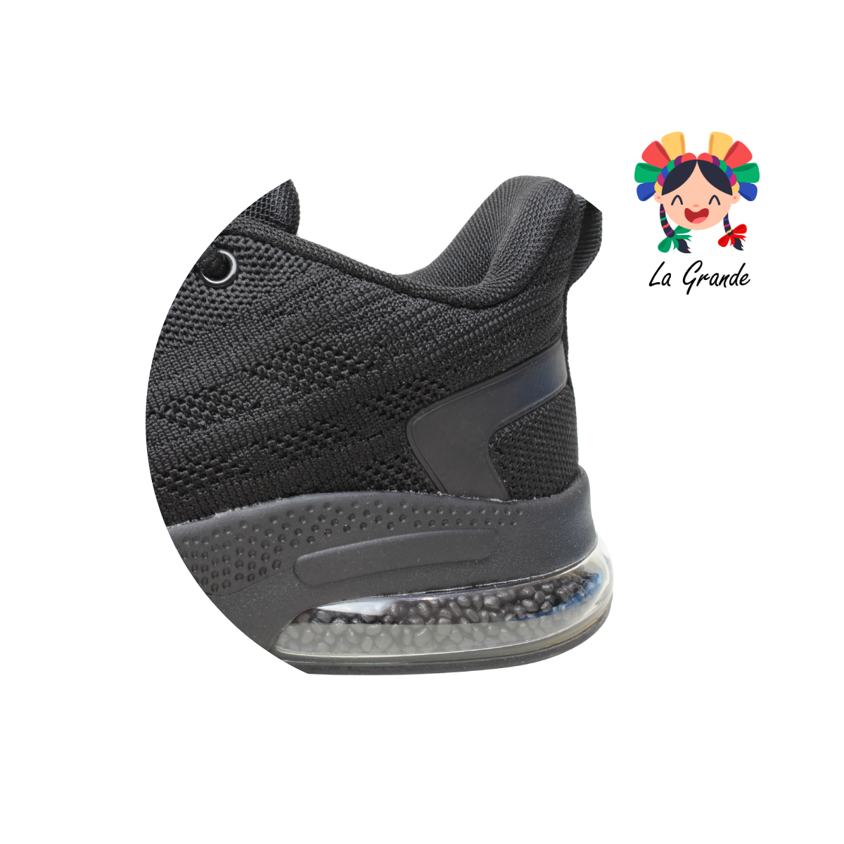 023W JERKO Negro Tenis Deportivo para Dama, Jóven y Caballero