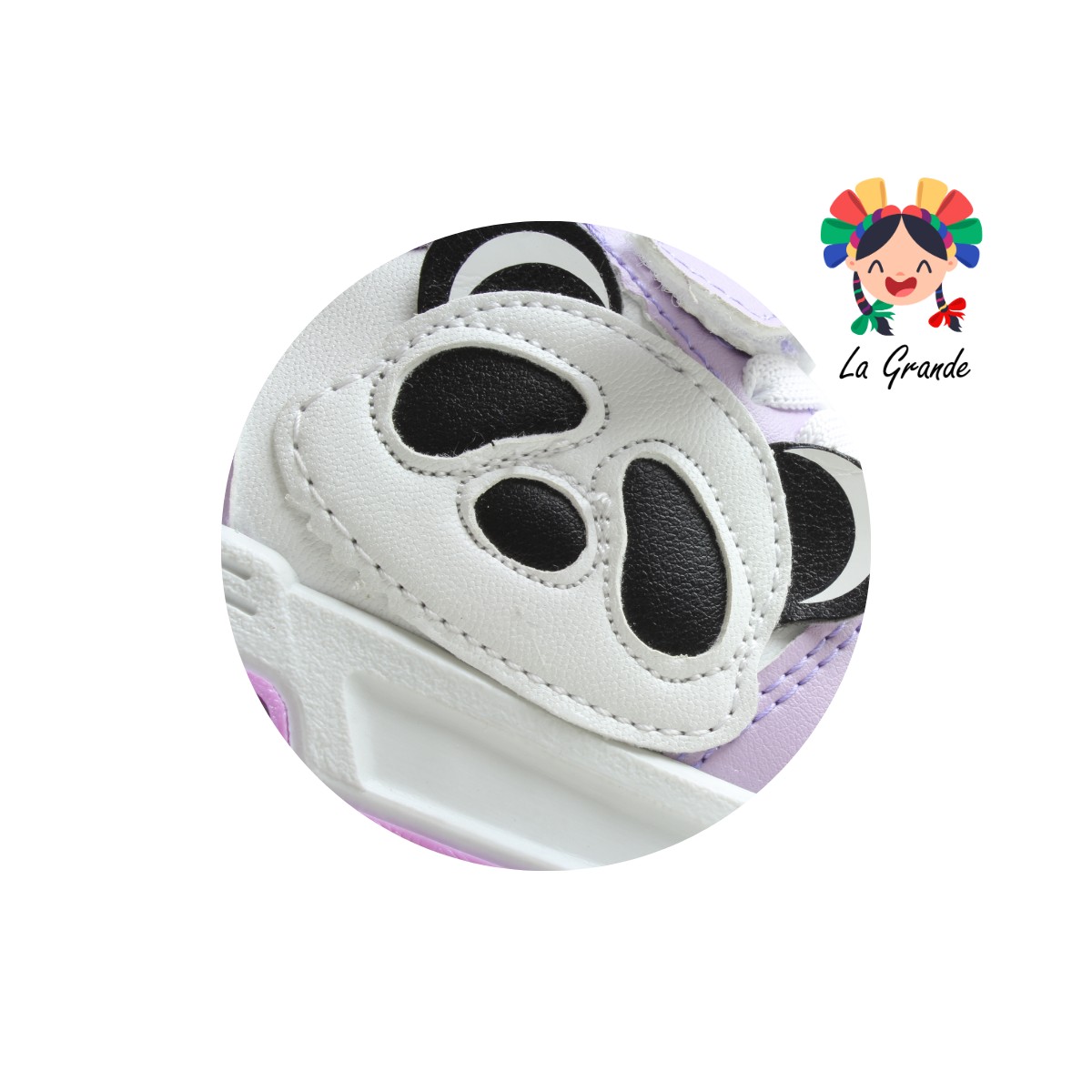 15000 FIRST Blanco Lila Sint Tenis Casual para Bebe y Niña