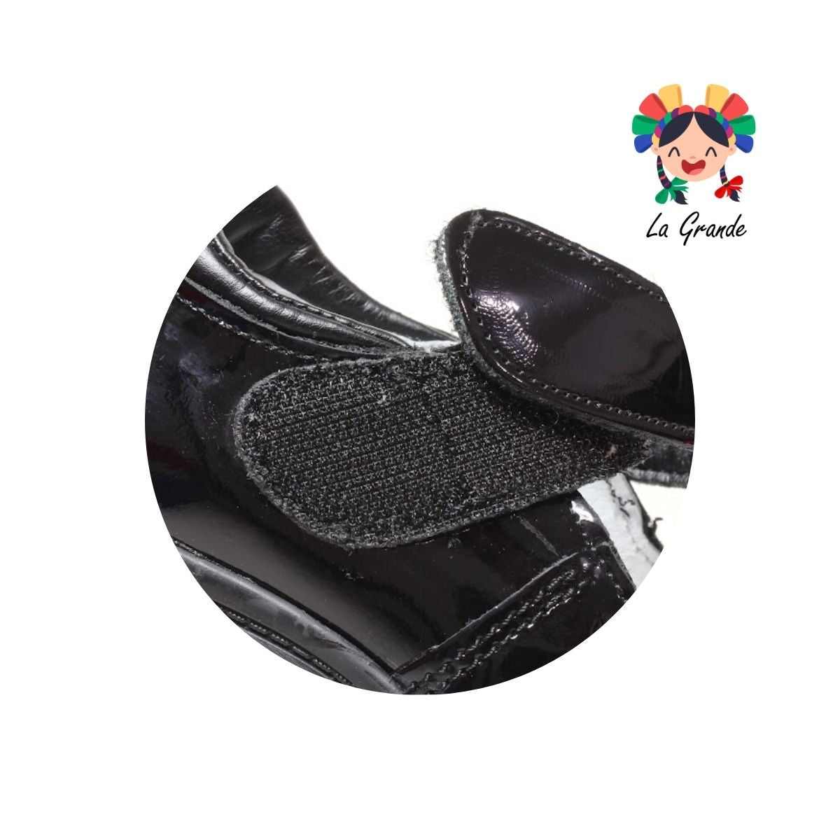 1505 MUJER BONITA Negro Charol Zapato Escolar para Niña