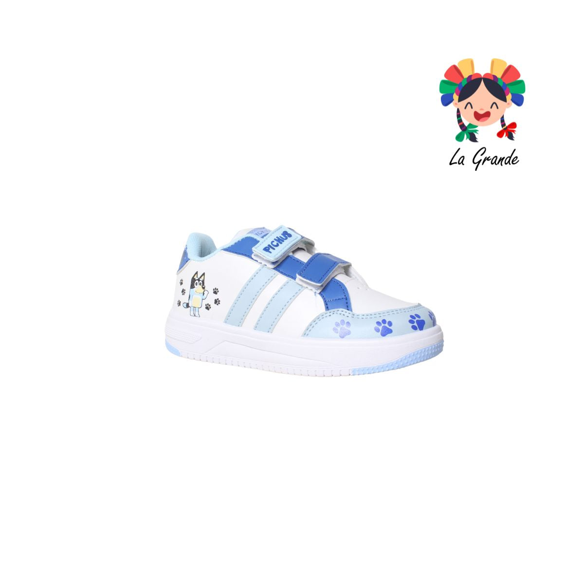 150 PICHUS Blanco Cielo Sint Tenis Casual con Velcro para Niña y Niño