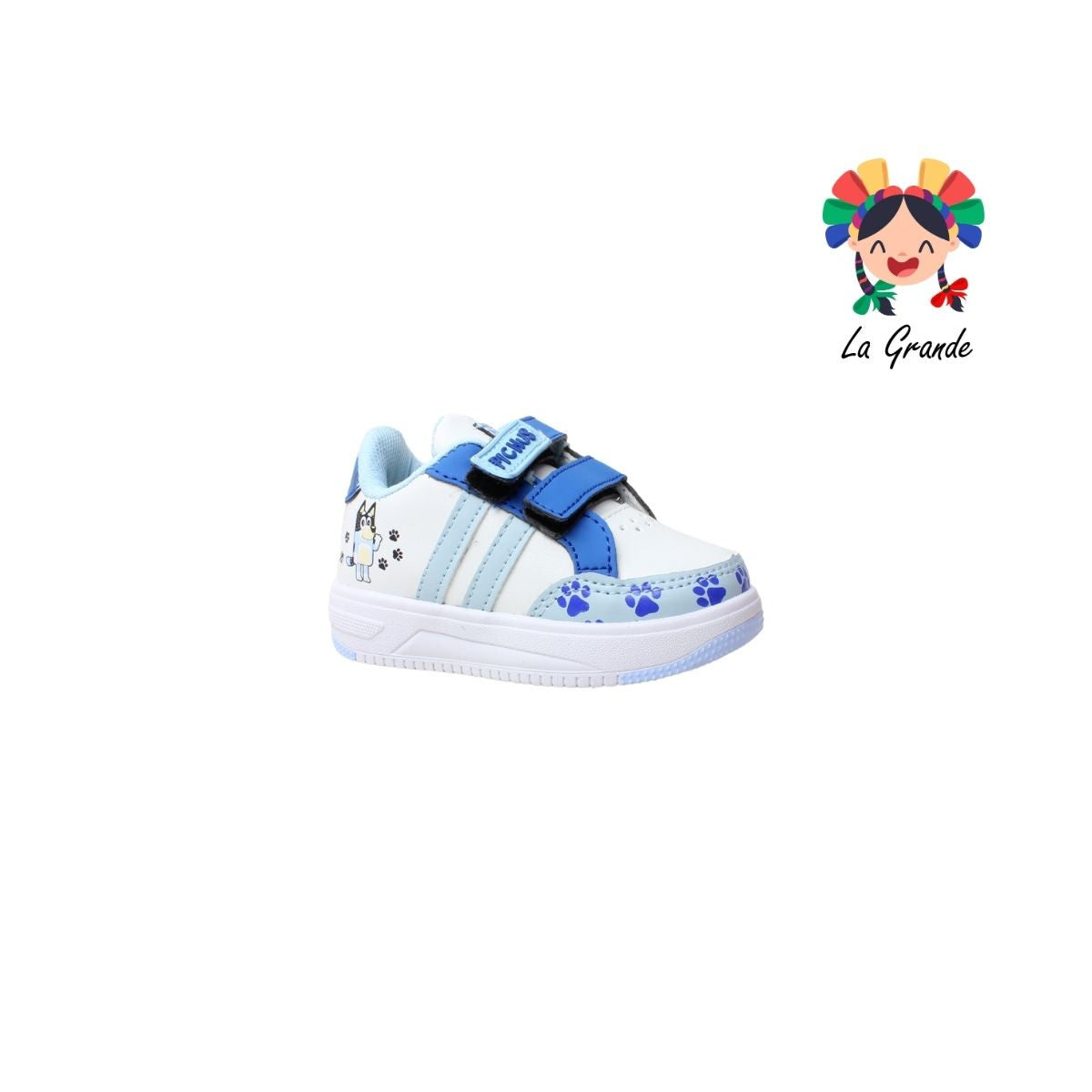 150 PICHUS Blanco Cielo Sint Tenis Casual con Velcro para Niña y Niño
