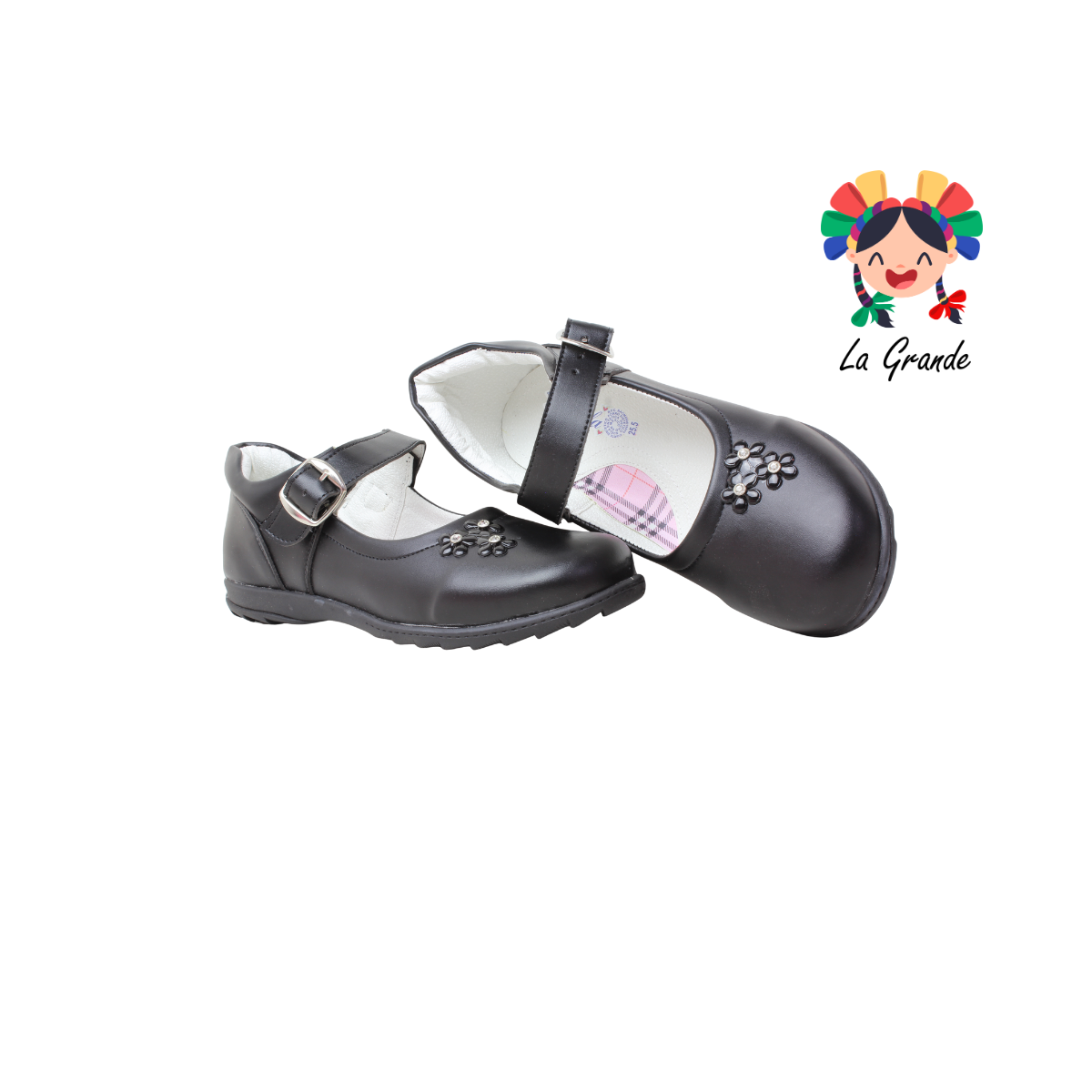 150 GABRIELA Negro Sintético Zapato Escolar con Suela Givsa para Dama