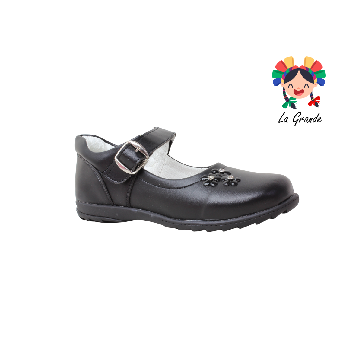 150 GABRIELA Negro Sintético Zapato Escolar con Suela Givsa para Dama