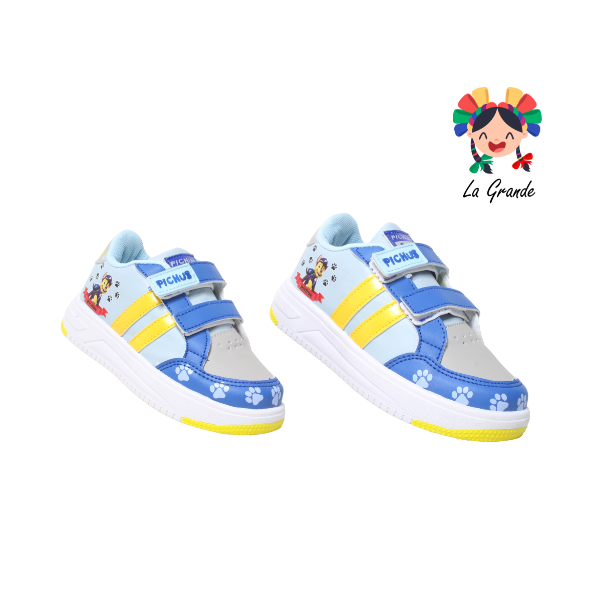 150 PICHUS Cielo Rey Sint Tenis Casual con Velcro para Niño y Niño