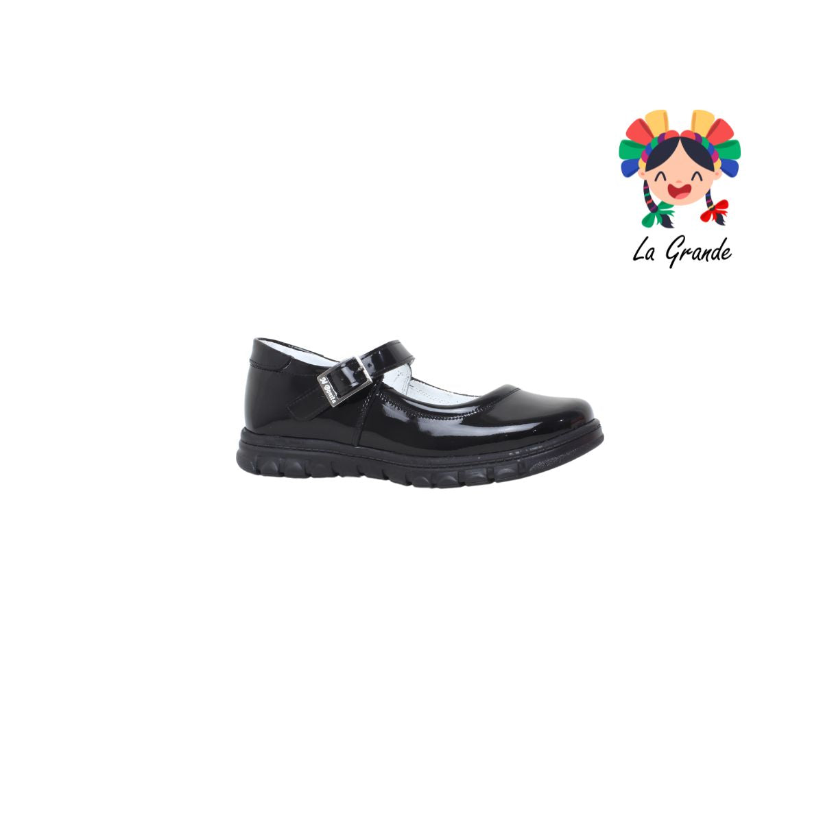1530 MUJER BONITA Negro Charol Zapato Escolar para Dama