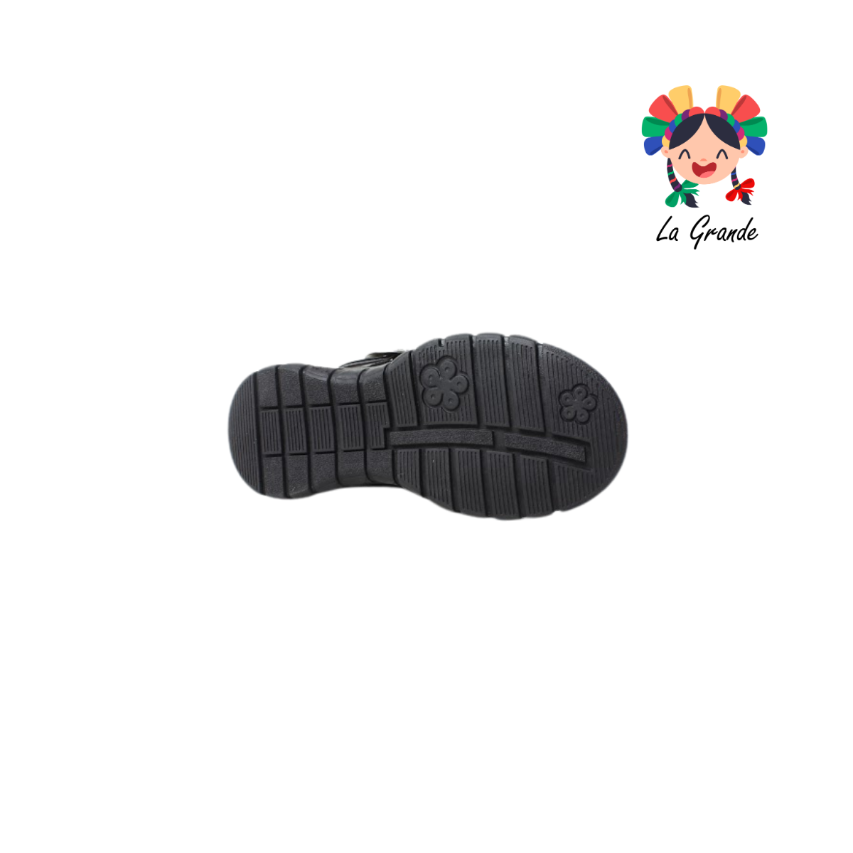 1530 MUJER BONITA Negro Piel Zapato Escolar para Niña