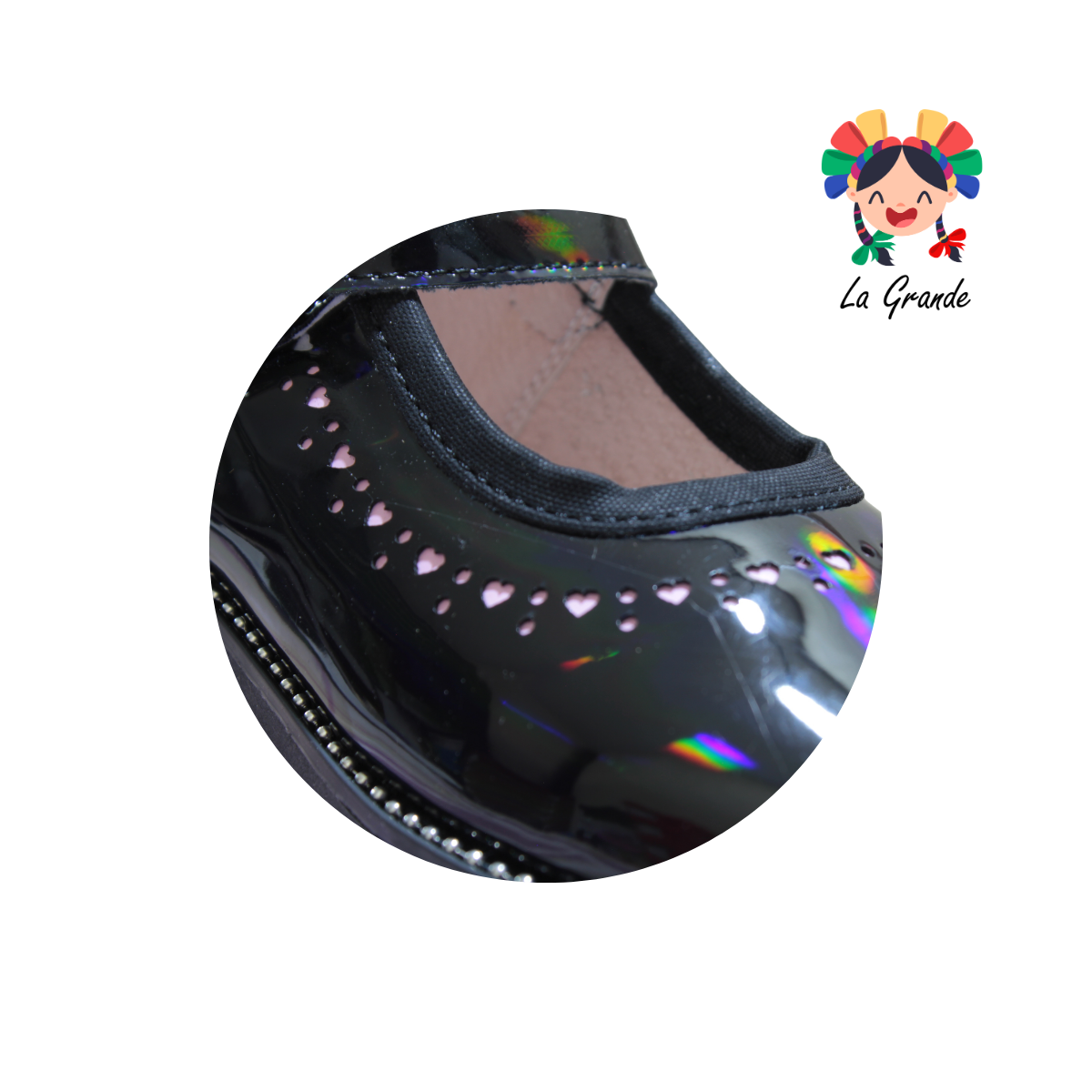 804 MIA Negro Charol Zapato Escolar para Niña