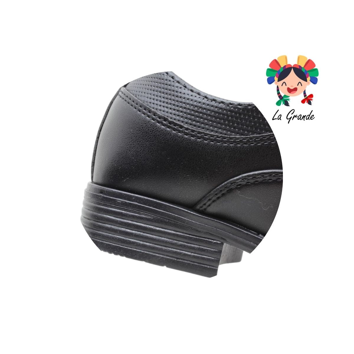 166-C ADRIANO GIANETTI Negro Sint Zapato Escolar para Niño, Joven y Caballero