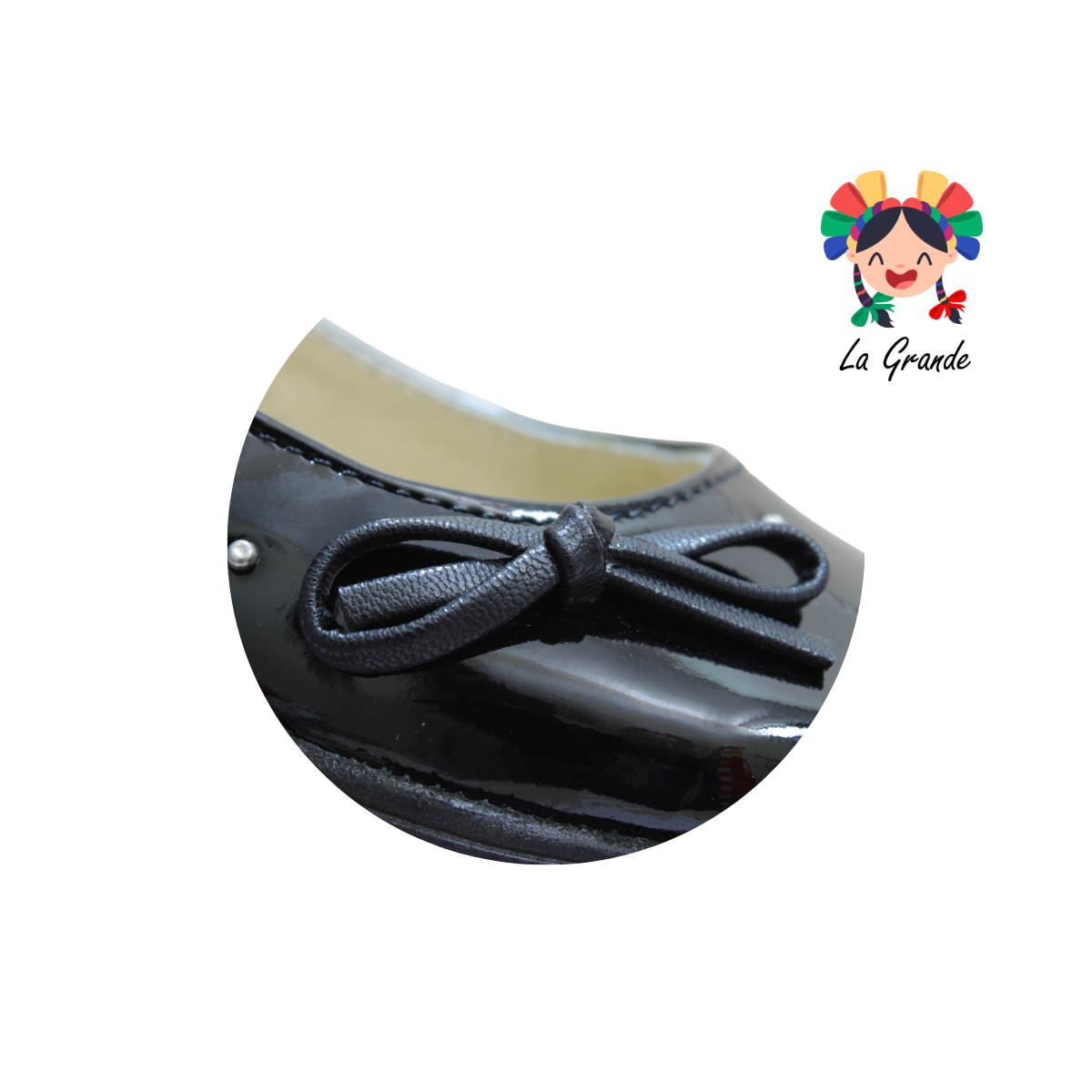 719 WIZZYZ Negro Charol Zapato Escolar para Dama