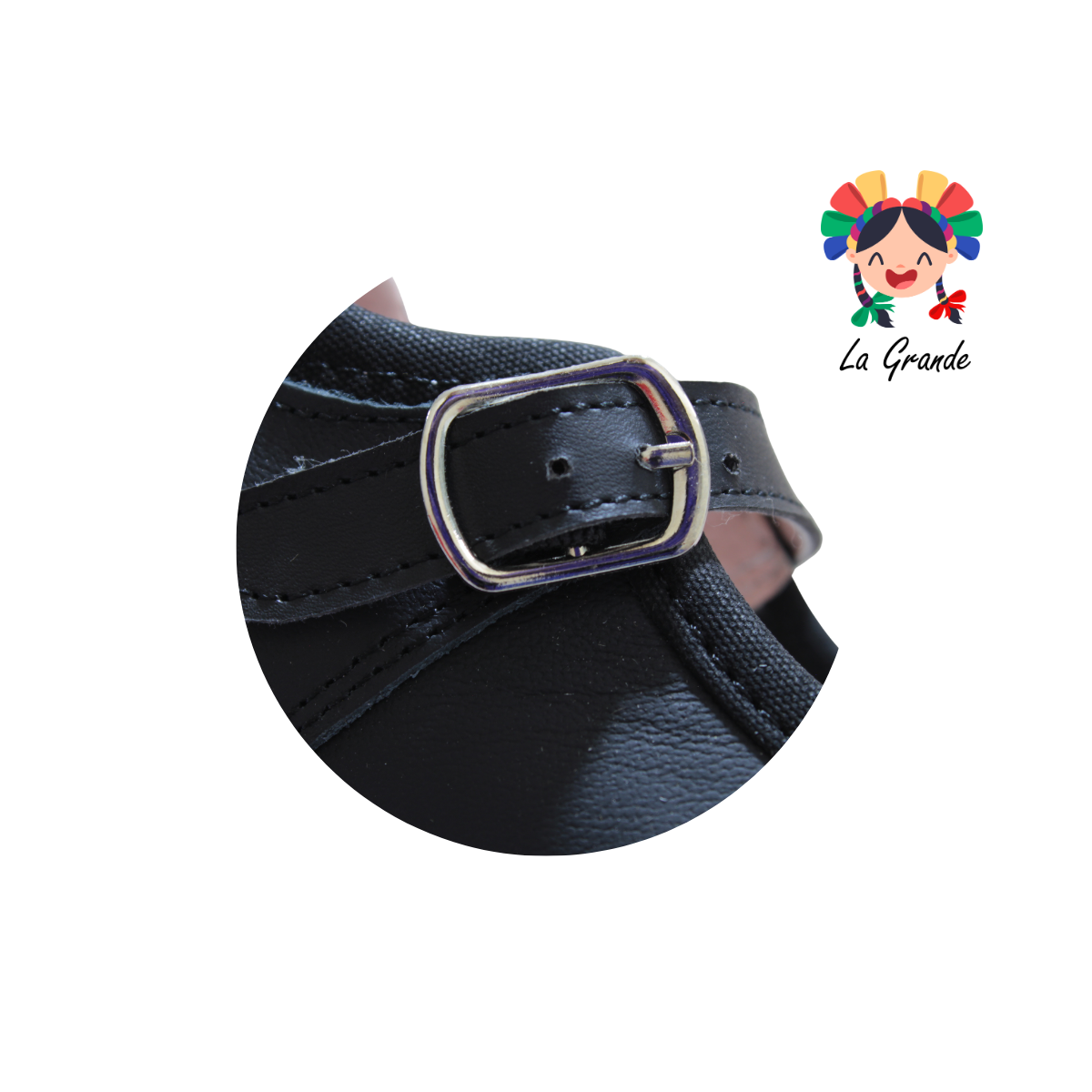 1005 MIA Negro Napa Zapato Escolar para Niña