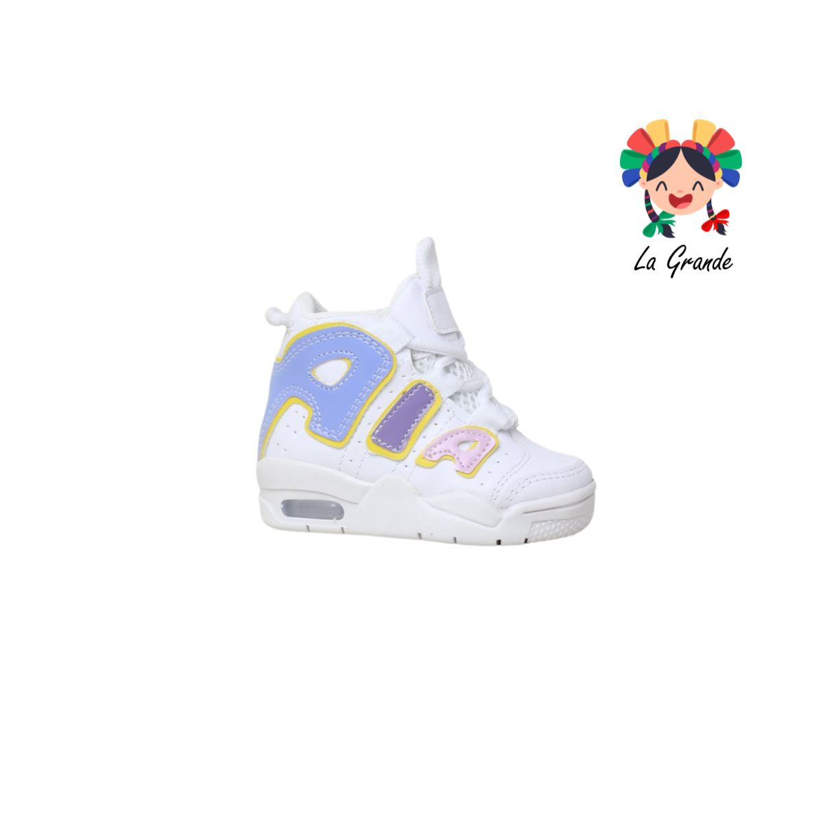 17000 PAOLA RAMIREZ Blanco Multicolor Sint Tenis Casual para Bebé