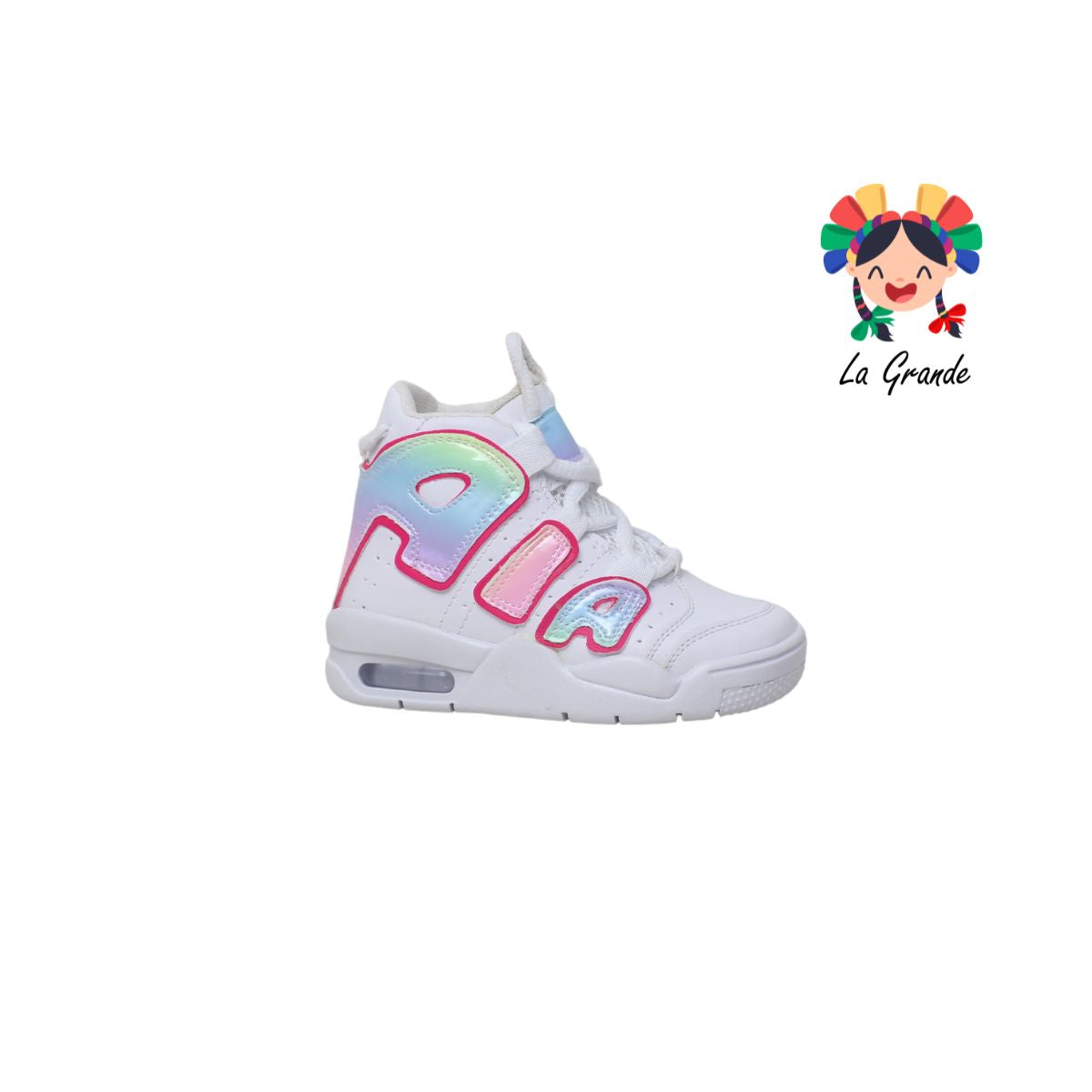 17000 PAOLA RAMIREZ Blanco Pastel Sint Tenis Casual para Bebé y Niña
