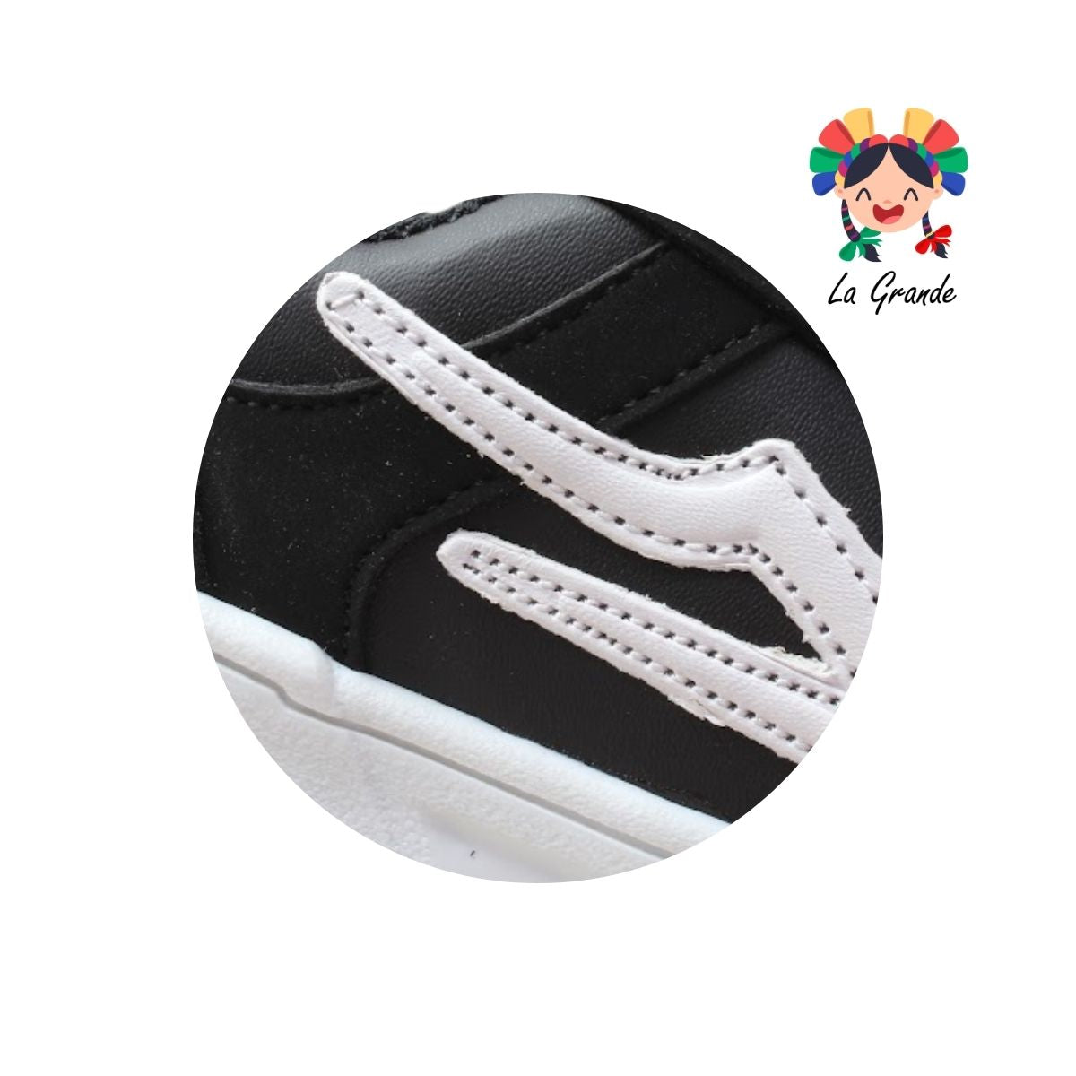 175 SCAPE Negro Negro Nobuck Tenis Casual para Niño