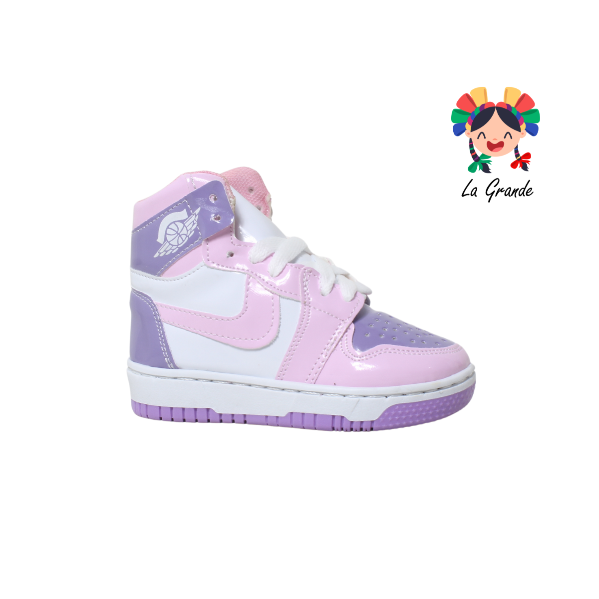 18010 PAOLA RAMIREZ Rosa Lila Charol Tenis Casual para Bebé