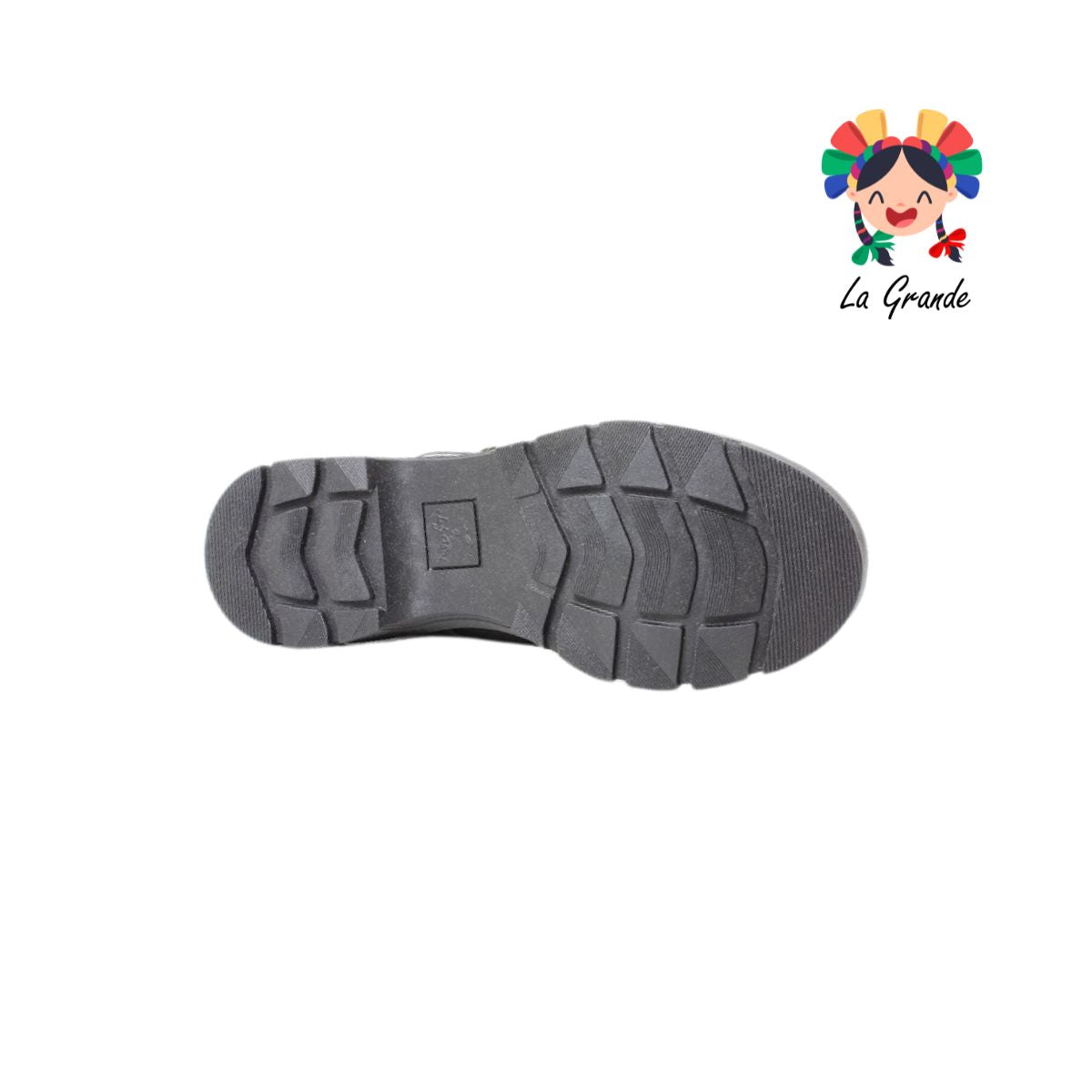 1803 LADY FLORES Negro Charol Zapato Escolar para Niña y Dama