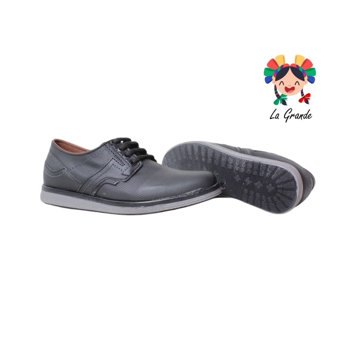 1834 NOZIVO Negro Gris Sint Zapato Casual para Joven