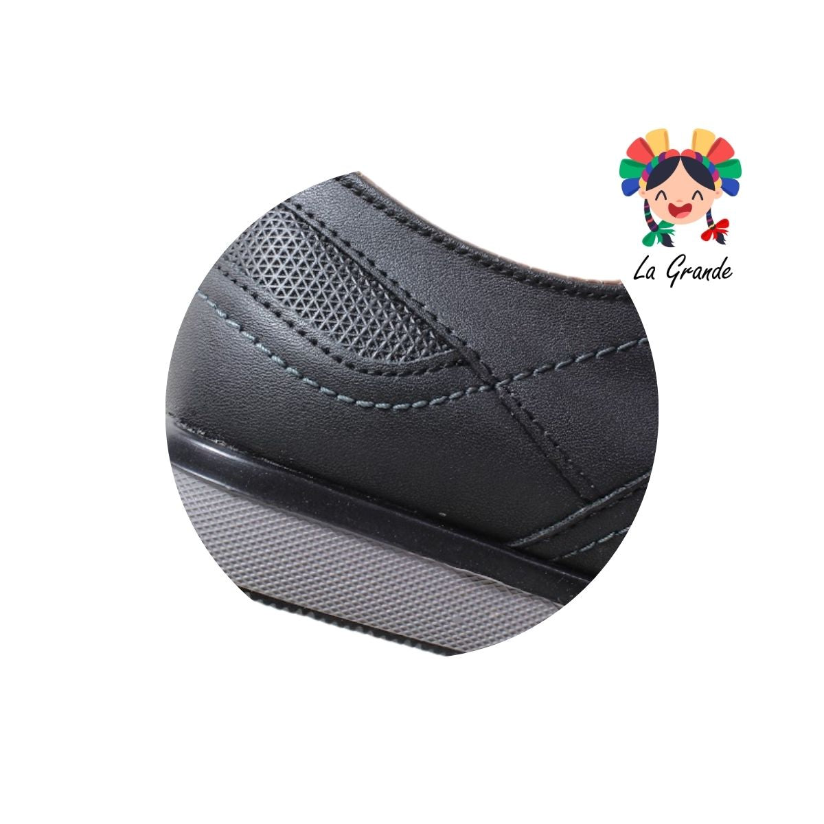 1834 NOZIVO Negro Gris Sint Zapato Casual para Joven