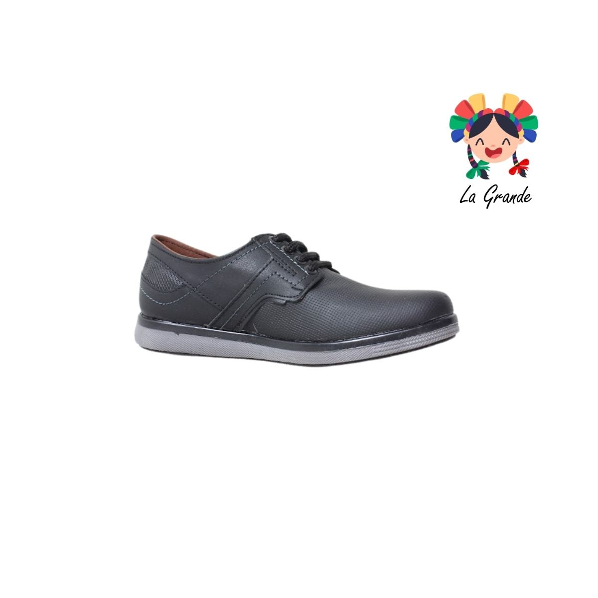 1834 NOZIVO Negro Gris Sint Zapato Casual para Joven