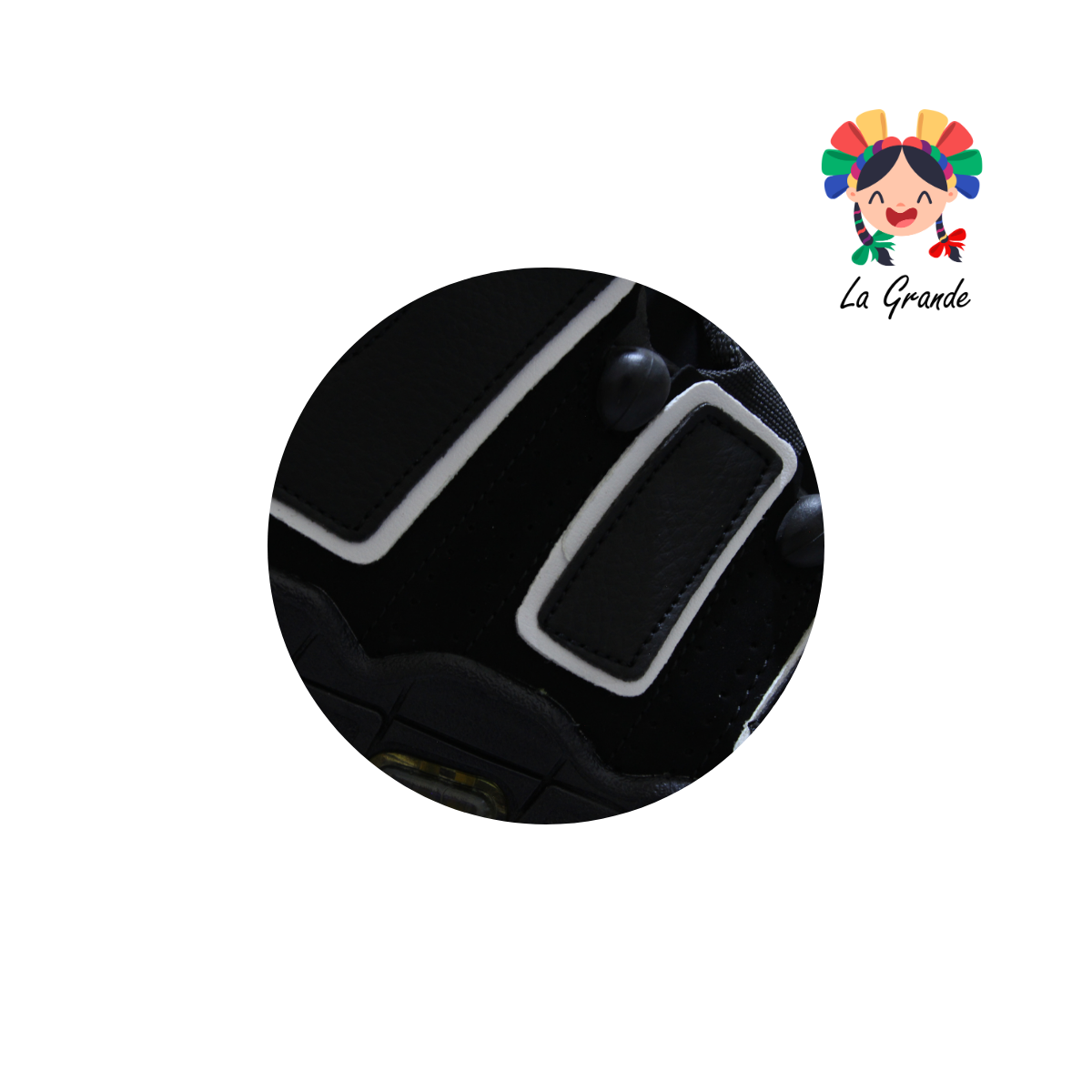 1018-B HARMAN Negro Blanco Nobuck Tenis Casual para Dama y Joven