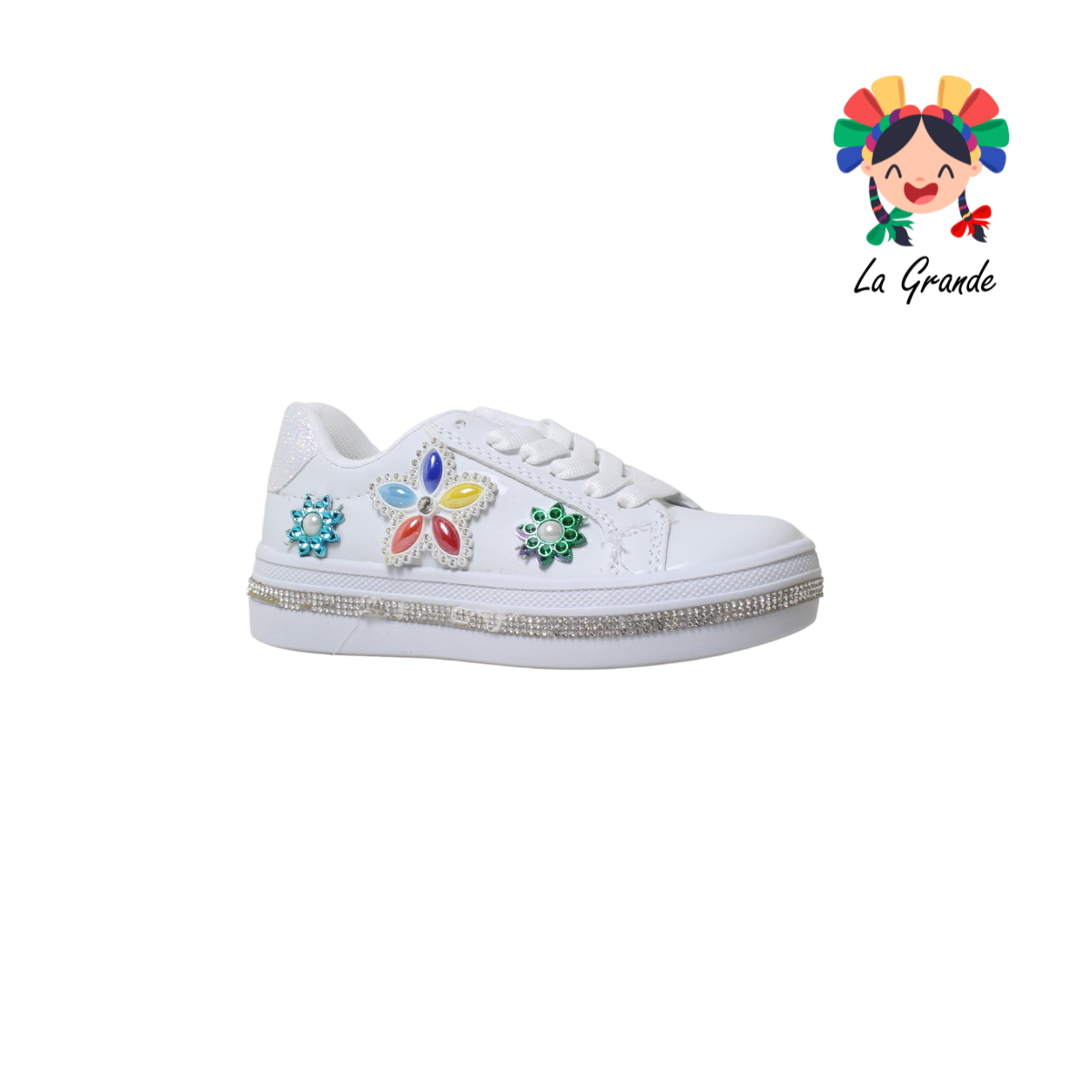 1903 FRIDAYS Blanco Blanco Sintético Tenis Escolar para Niña