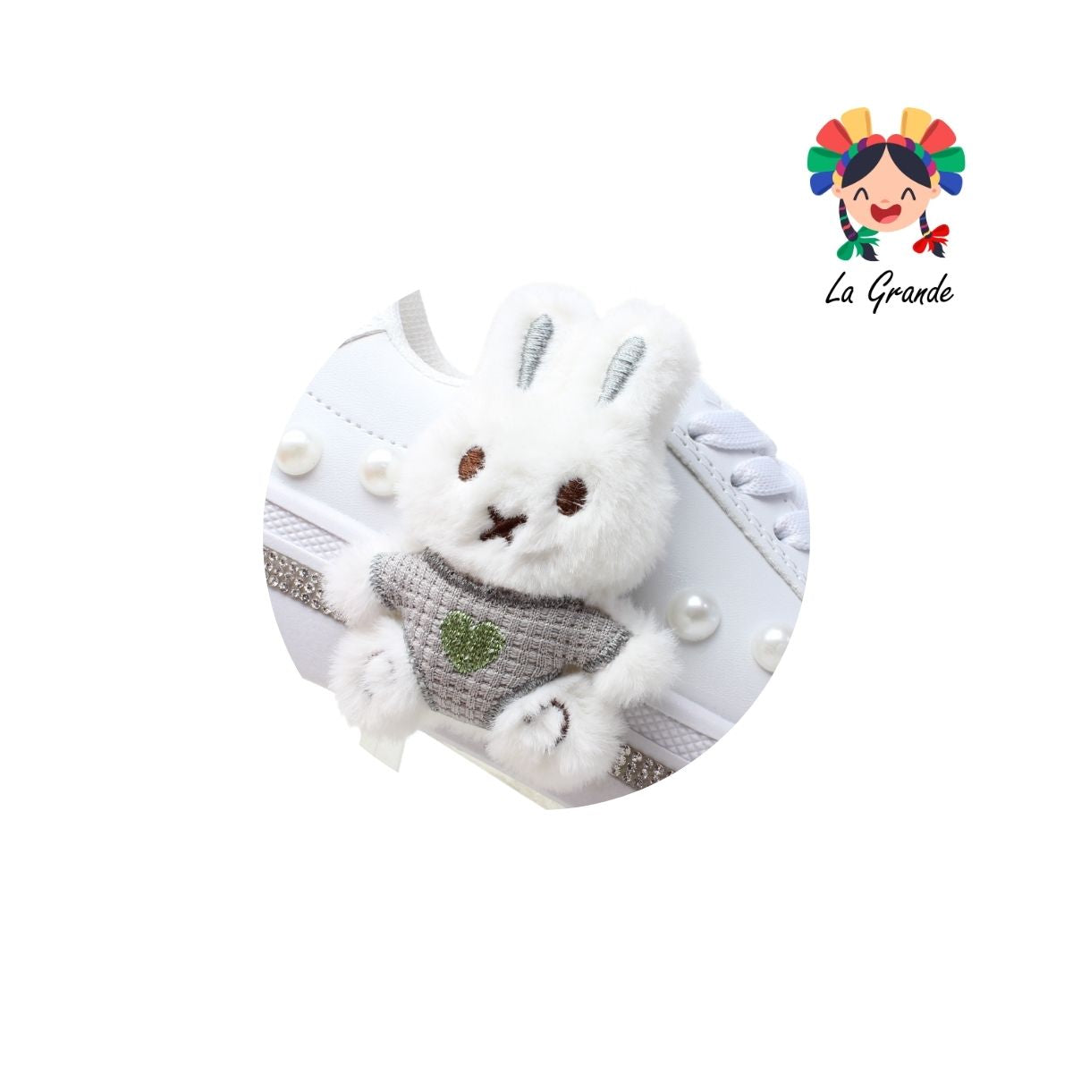 1906 FRIDAYS Bco Bco Gris Conejo Sint Tenis Casual para Niña y Dama