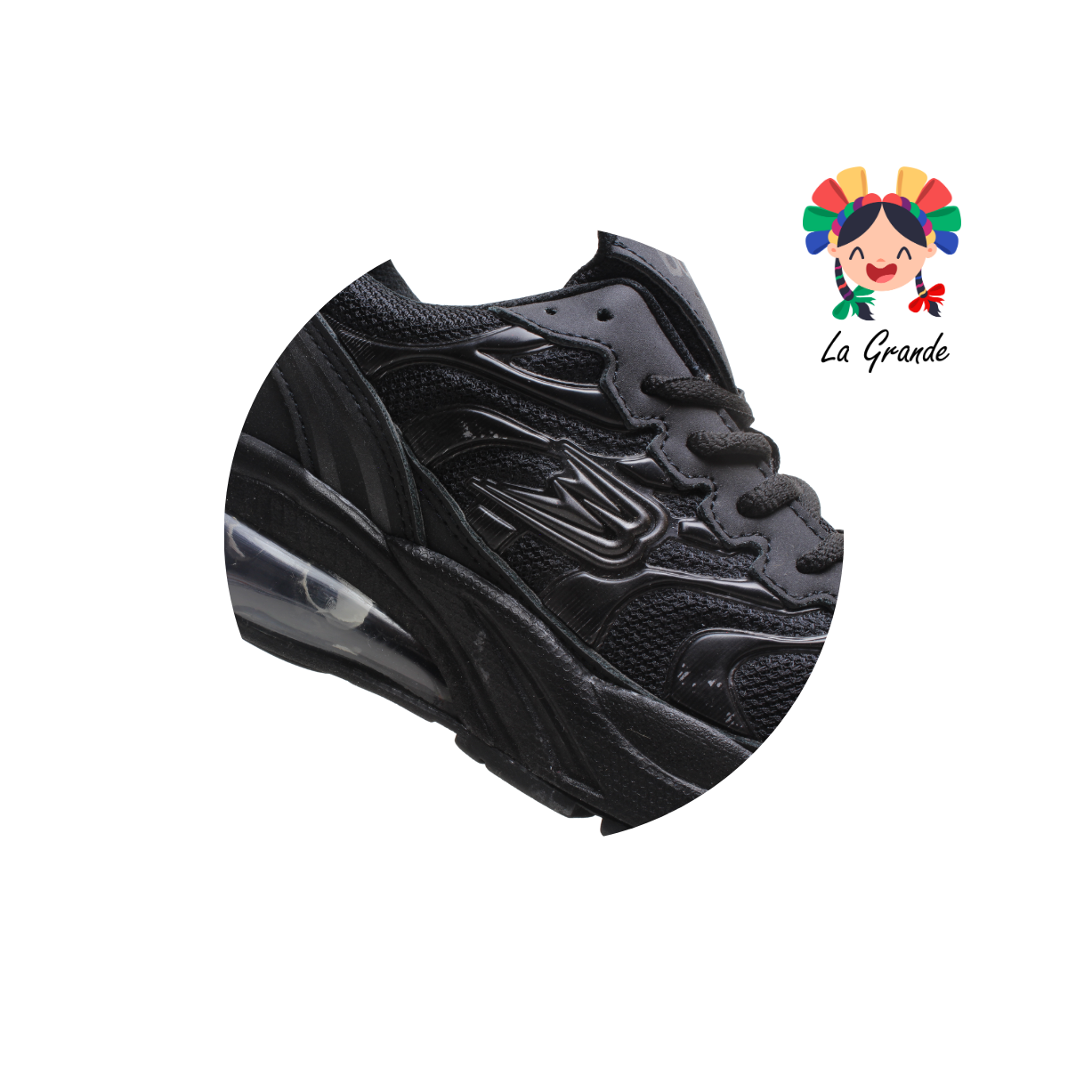 190 BOOST Negro Plata Tenis Deportivo de Válvula para Caballero