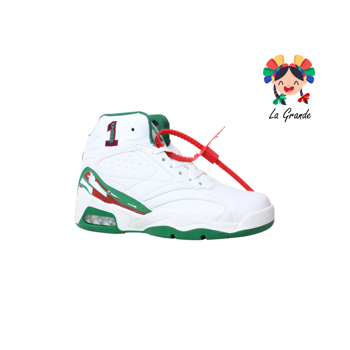 04 CASH ONE Blanco Verde Tenis Casual para Dama y Joven