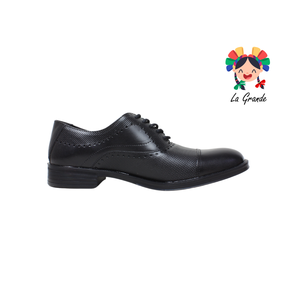 197 ROMANOS Negro Piel Zapato de Vestir para Caballero