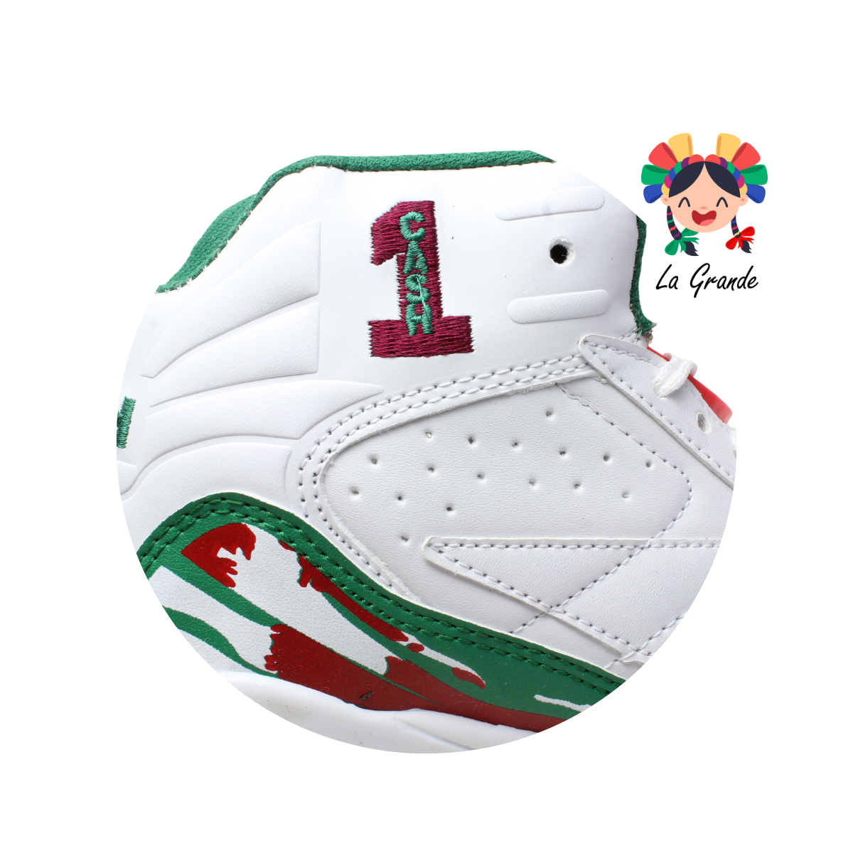 04 CASH ONE Blanco Verde Tenis Casual para Dama y Joven