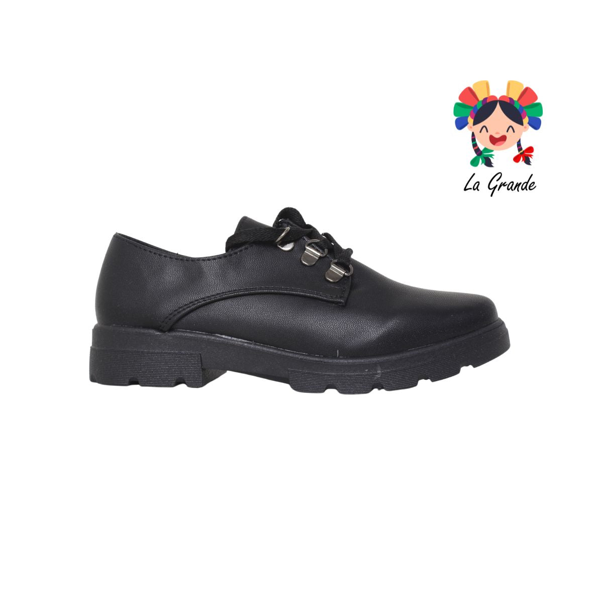 1981 YUL Negro Cabra Zapato Escolar tipo Mocasín para Dama