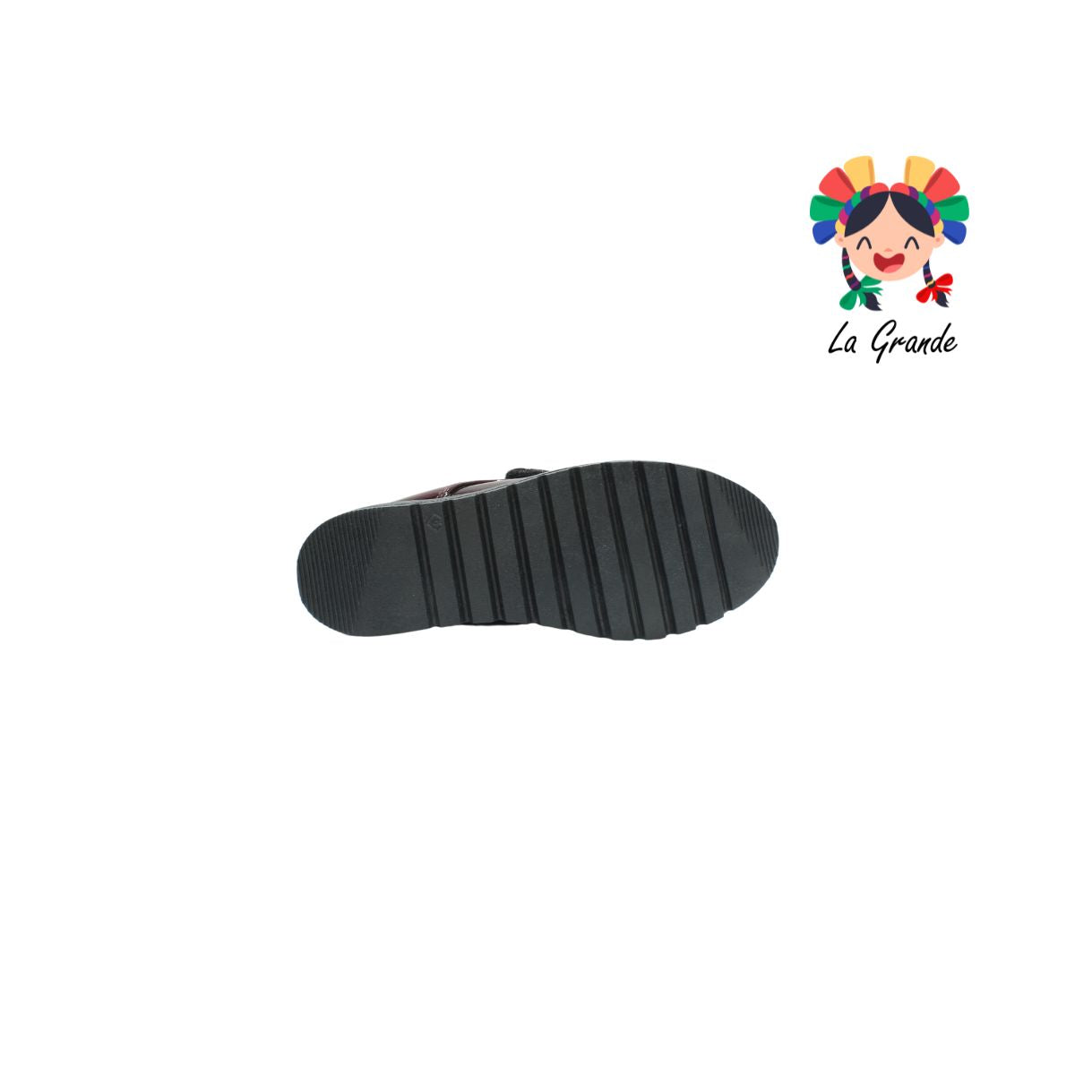 1988 YUL Vino Charol Zapato Casual de Contactel con Moño para Niña