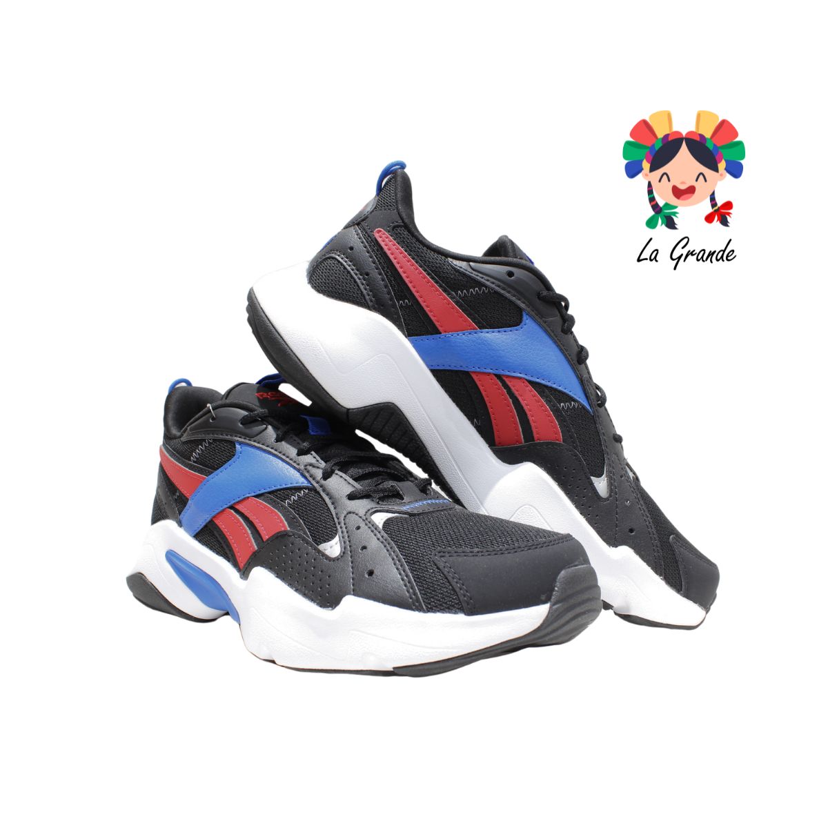 SPRING REEBOK Ngo Rojo Azul Tenis Deportivo Original Importado para Dama y Joven