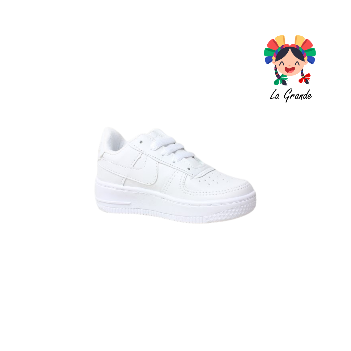 2000 JAG SPORT Blanco Total Sint Tenis Escolar para Niña y Niño