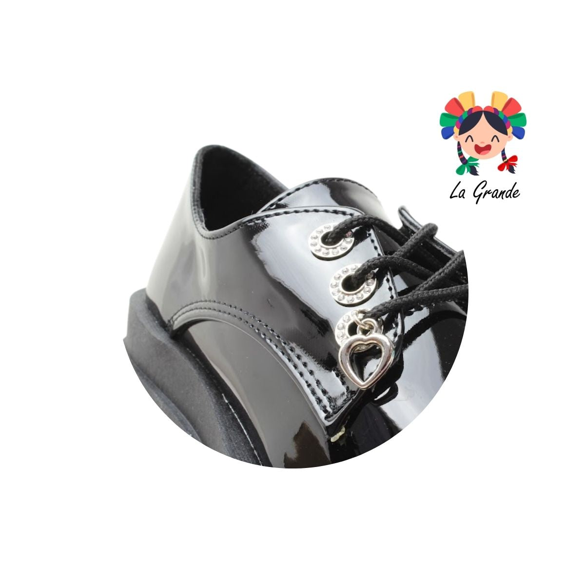 2003 YUL Negro Charol Zapato Casual para Dama
