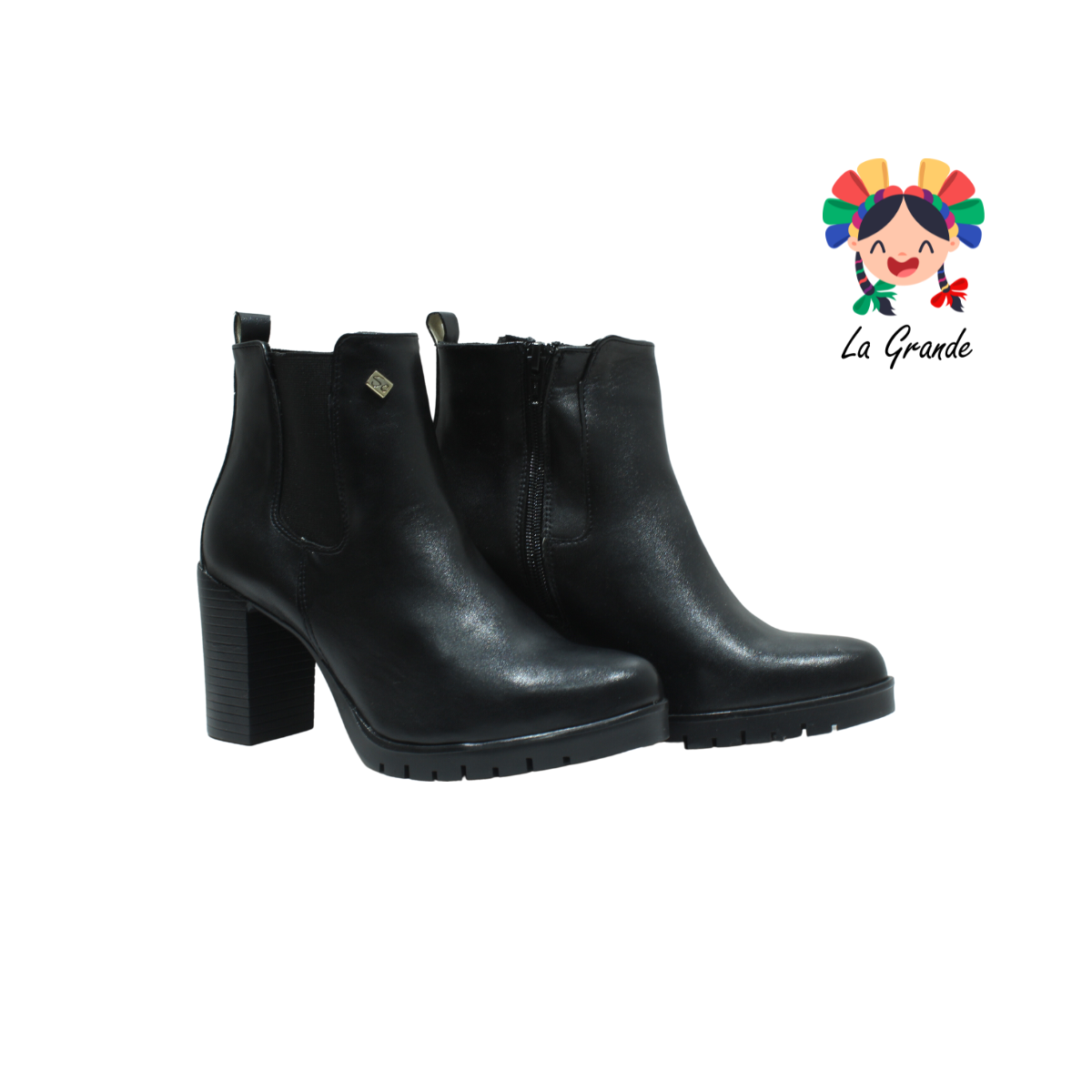 2817 DOMINIQ Negro Piel Bota Casual para Dama