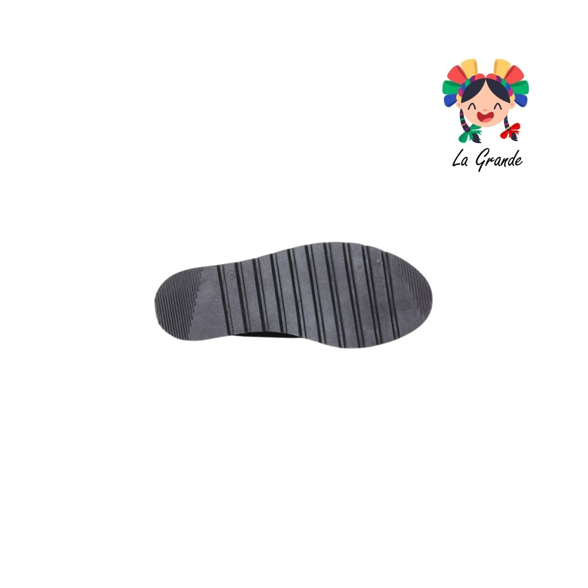 2006 YUL Negro Cabra Zapato Casual con Brillos para Niña