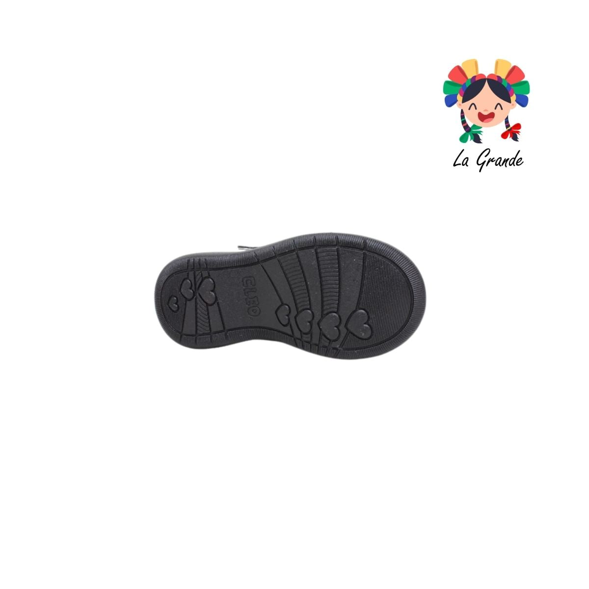202-372 CLEO Negro Charol Zapato Escolar para Niña