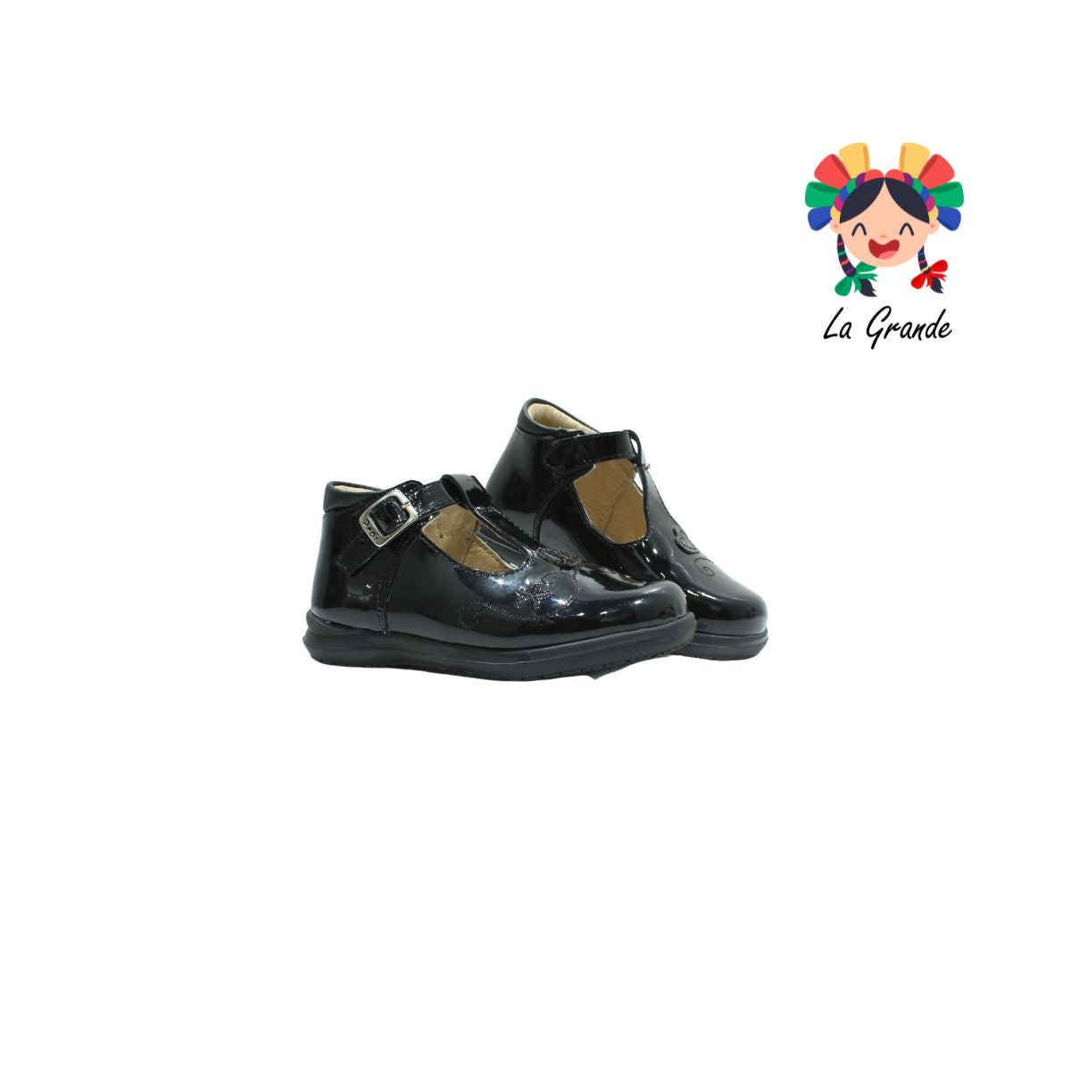 2020 DOGI Negro Charol Piel Zapato Escolar para Niña