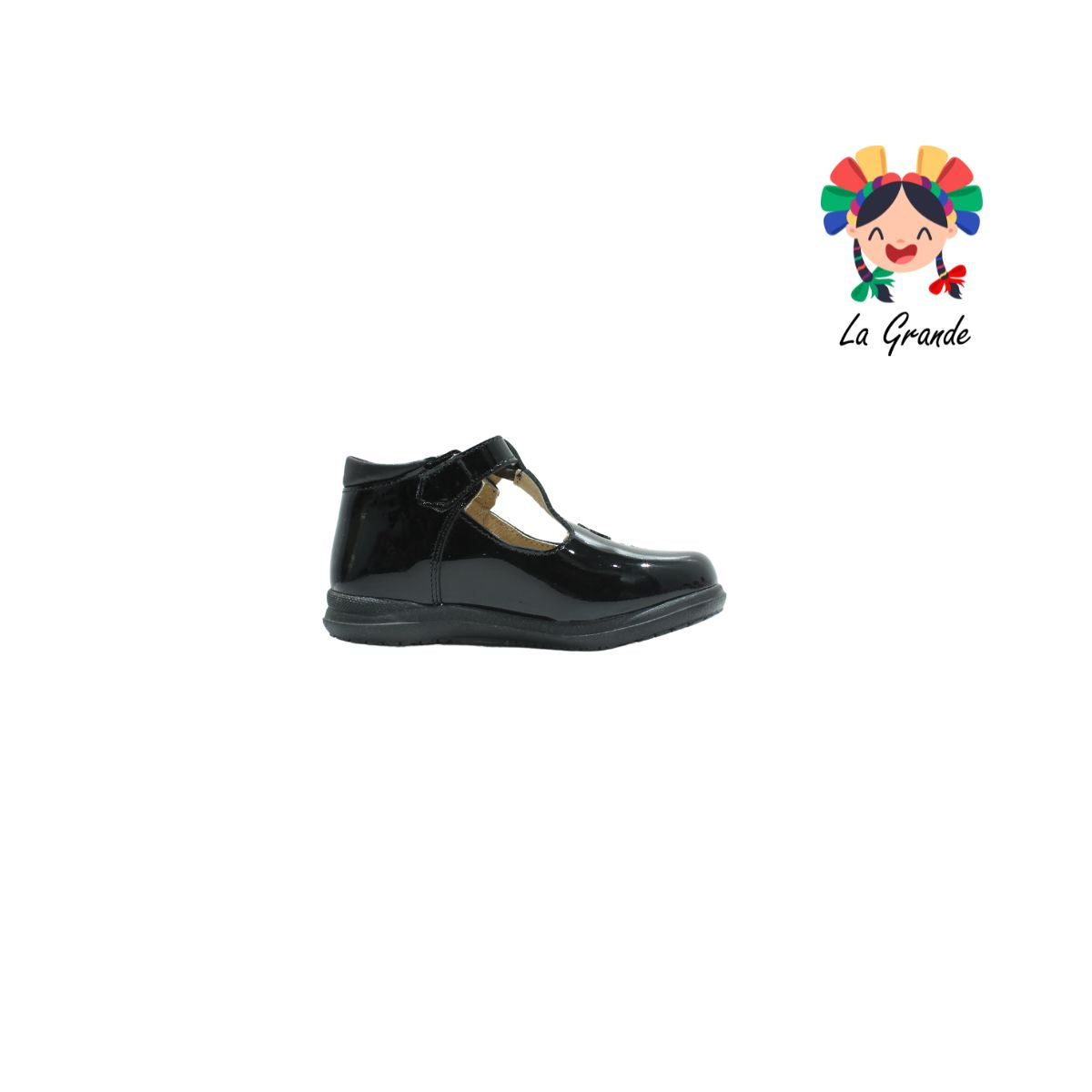 2020 DOGI Negro Charol Piel Zapato Escolar para Niña