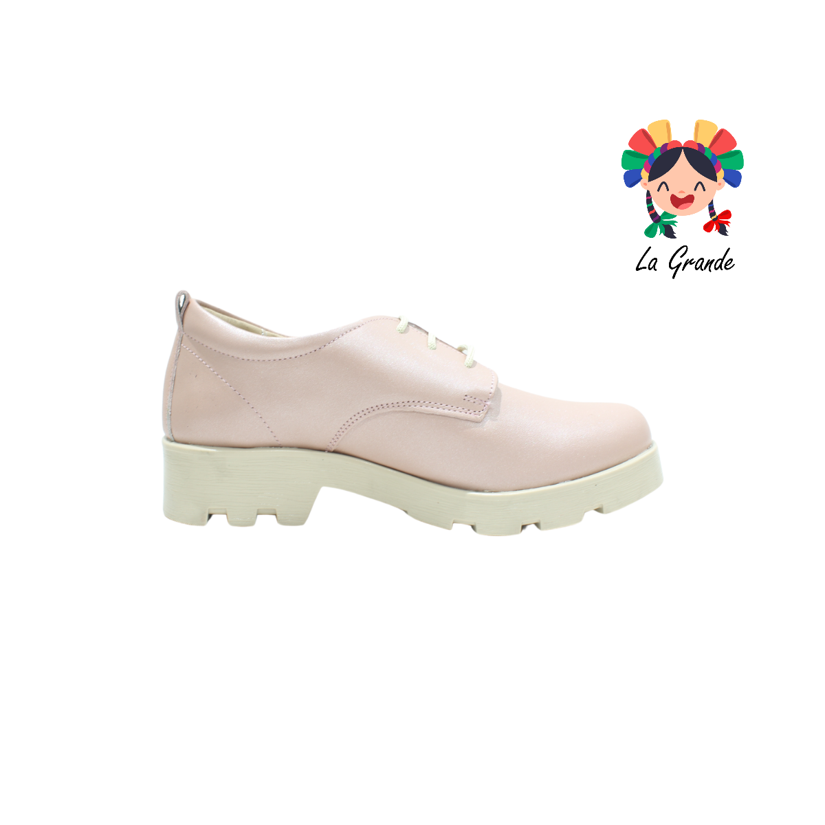 2806 DOGI Rosa Piel Zapato Casual para Niña y Dama