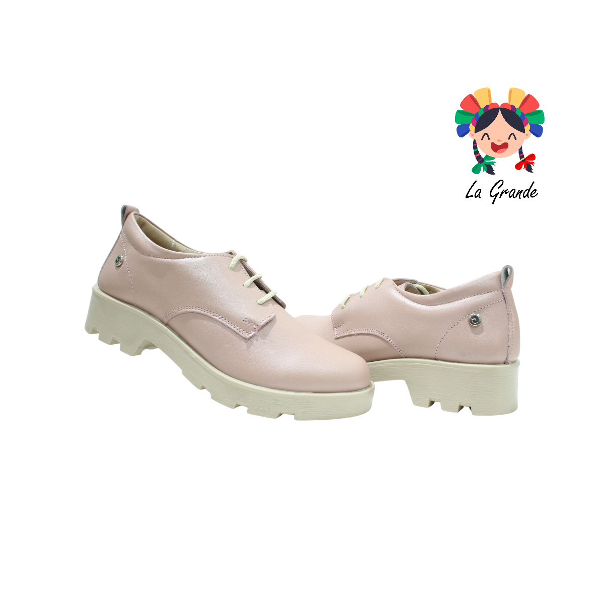2806 DOGI Rosa Piel Zapato Casual para Niña y Dama