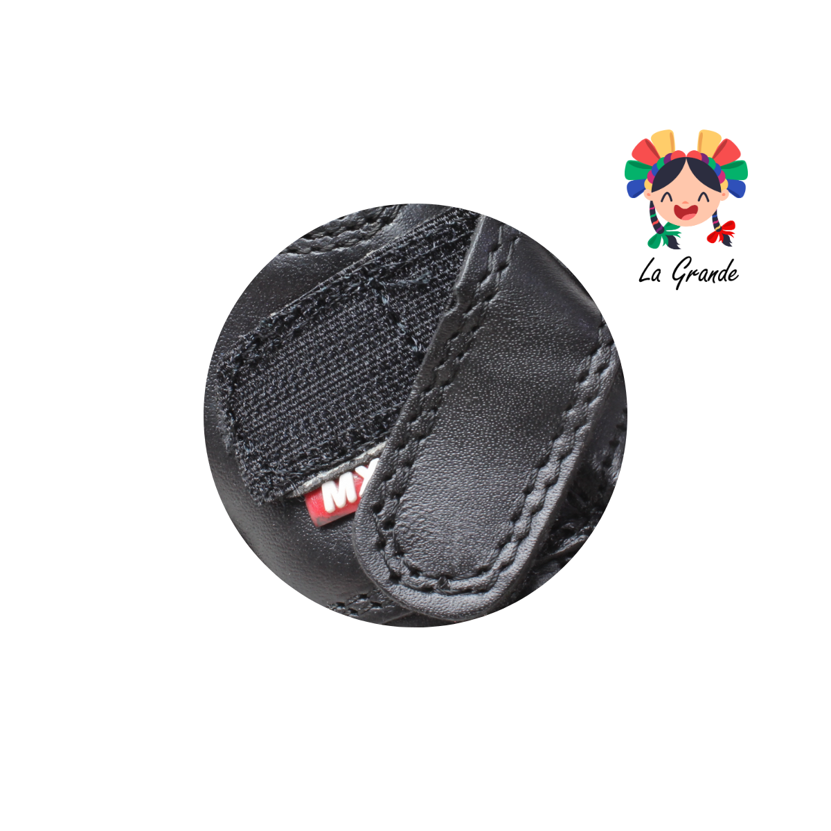 2024 MAXI WELL Negro Piel Zapato Escolar para Niño
