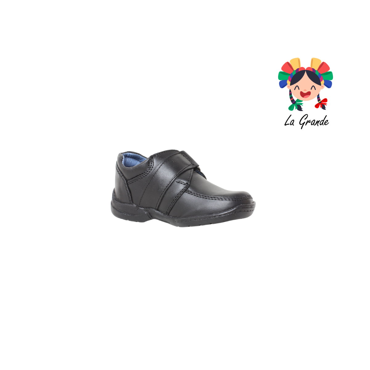 2024 MAXI WELL Negro Piel Zapato Escolar para Niño