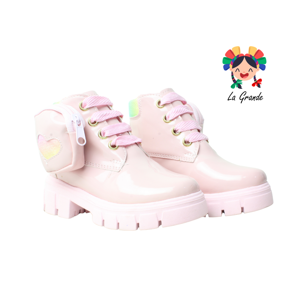 2030 ANDRE LOV Rosa Sint Charol Bota Casual para Niña