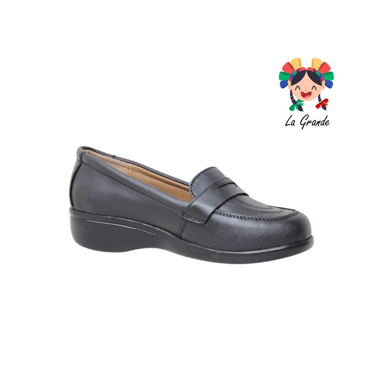 2033 MAXI CONFORT Negro Piel Zapato Casual para Dama
